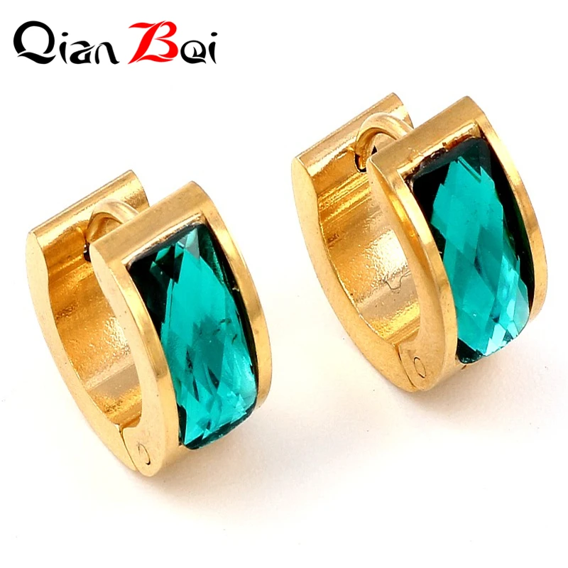 

Клипсы QianBei из титановой стали в стиле панк для мужчин и женщин, персонализированные узоры без проколов, поддельные ушные круглые украшения