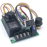 1pc pwm speed controller module board dc motor digital display 0100 high quality adjustable drive module input max60a 12v 24v