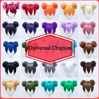 lm long 9cm short curly chignon extension synthetic cosplay messy chignon donut roller bun claw clip on hairpiece for women