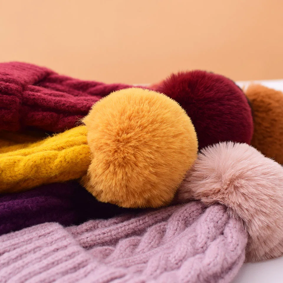 

DIY 13-15CM Supper Larger Faux rabbit fur ball Hairball Hat Ball Pom Pom Ball Hat&Cap Accessories Multicolor PomPom With Buckle