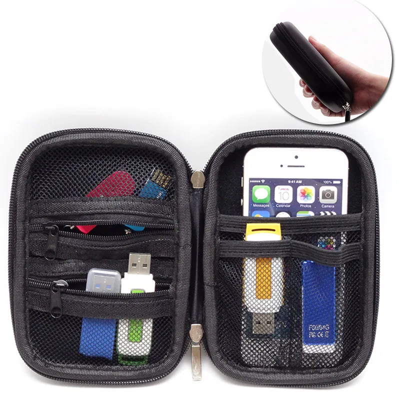 Новый жесткий сумка держатель карты SD USB кабель U диска Сумка Чехол для мобильного
