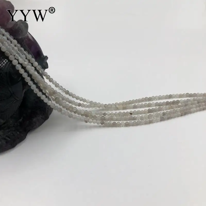 

3mm Natural Grey Agates Beads Round Polished Onyx Beads DIY For Jewelry Making Necklace Bracelets Approx 15.4 Inch 2strands/Bag
