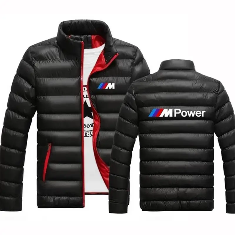 

2021 autumn and winter down jacket men's casual jacket windbreaker fashion stand-up collar men's parka plain coat thick jacket