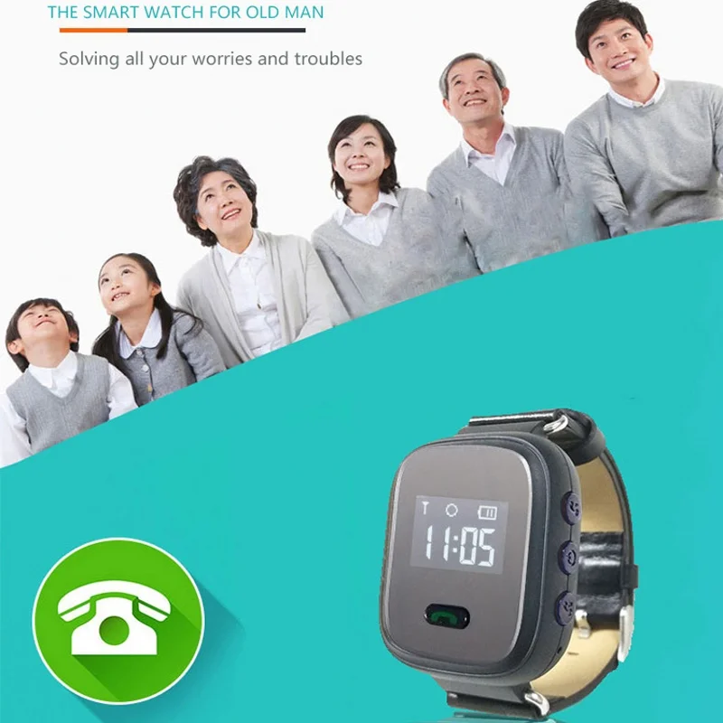 Смарт-часы детские для пожилых с GPS-трекером, 0,96 дюйма, ЖК-дисплей от AliExpress WW