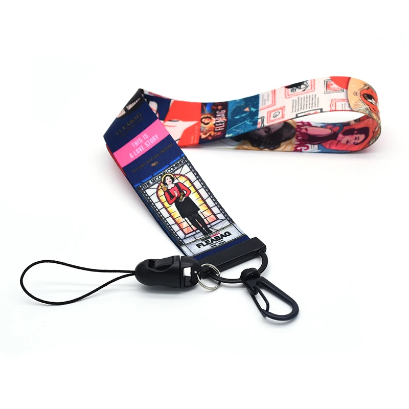 

30pcs/lot Fleabag Lanyard Watercolor Printing Lanyards Phone Case Feminist Lanyard for Keys Neck Straps Badge Holders A197