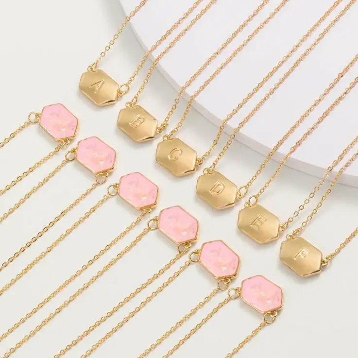 Цепочка с подвеской в виде букв 26 алфавита|Ожерелья подвеской| |