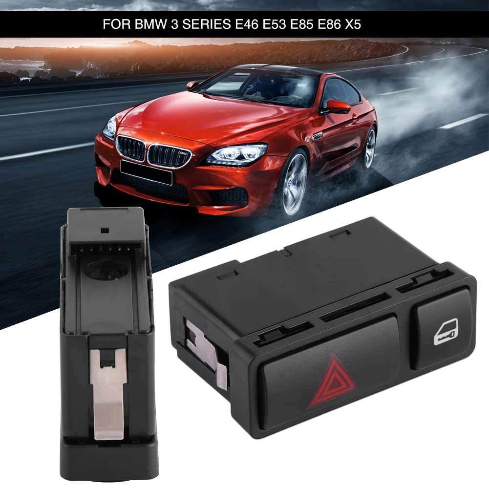 Free Shipping Hazard Warning Door Central Lock Locking Switch for BMW 3 Series E46 E53 E85 325 X5 61318368920 | Автомобили и