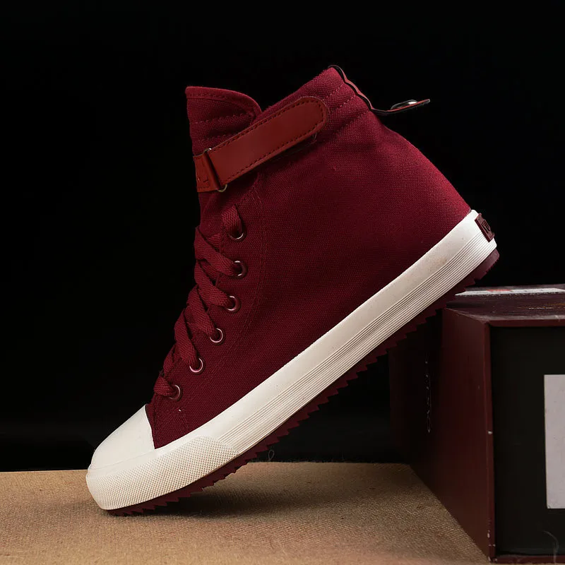 Новые мужские высокие кроссовки на шнуровке теплые холщовые ботильоны толстом