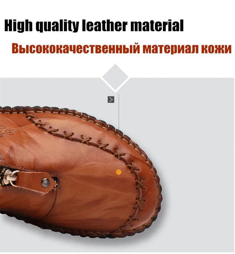 ZUNYU/Новые осенние кожаные мужские ботинки зимние высокие мужские повседневные Ботильоны удобные мужские зимние ботинки рабочая обувь, большие размеры 38-48