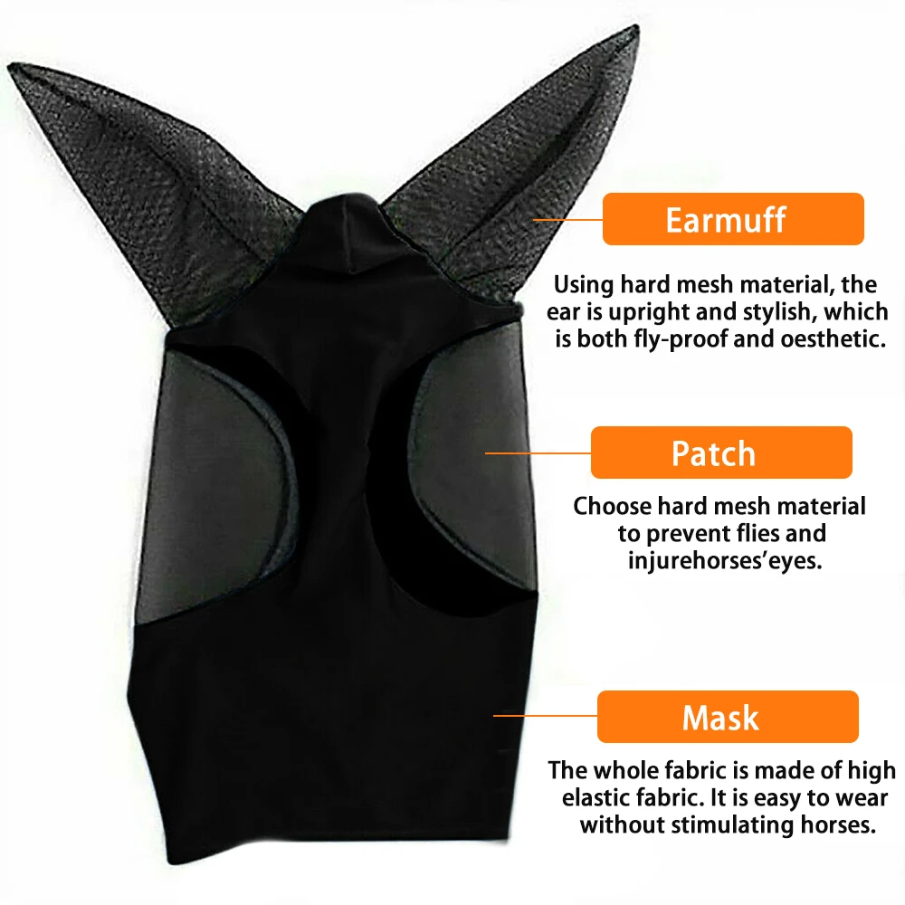 Летняя маска для защиты от комаров и лошадей сетчатая вуаль глаз защитный чехол