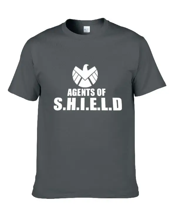 Фото 100 хлопок унисекс Marvels Агенты S.H.I.E.L.D. Футболка со щитом футболка топы из фильма