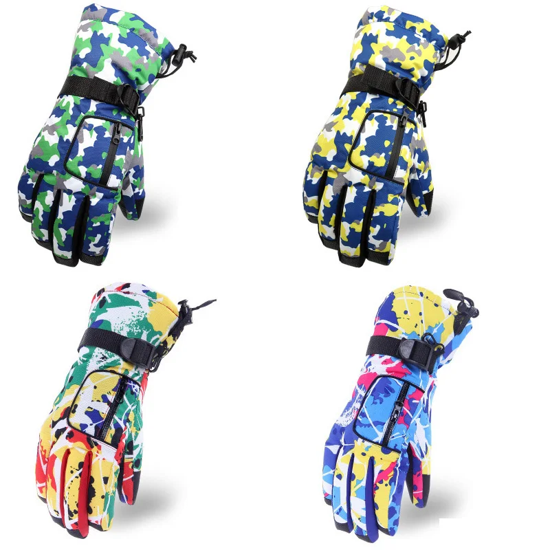Теплые лыжные перчатки для мужчин и женщин ветрозащитные водонепроницаемые