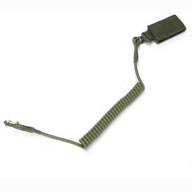 

Tactical Pistol Handgun Elastic Spring Lanyard Sling for Duty Belt Molle Military Combat Single Point Gun Sling Adjustable