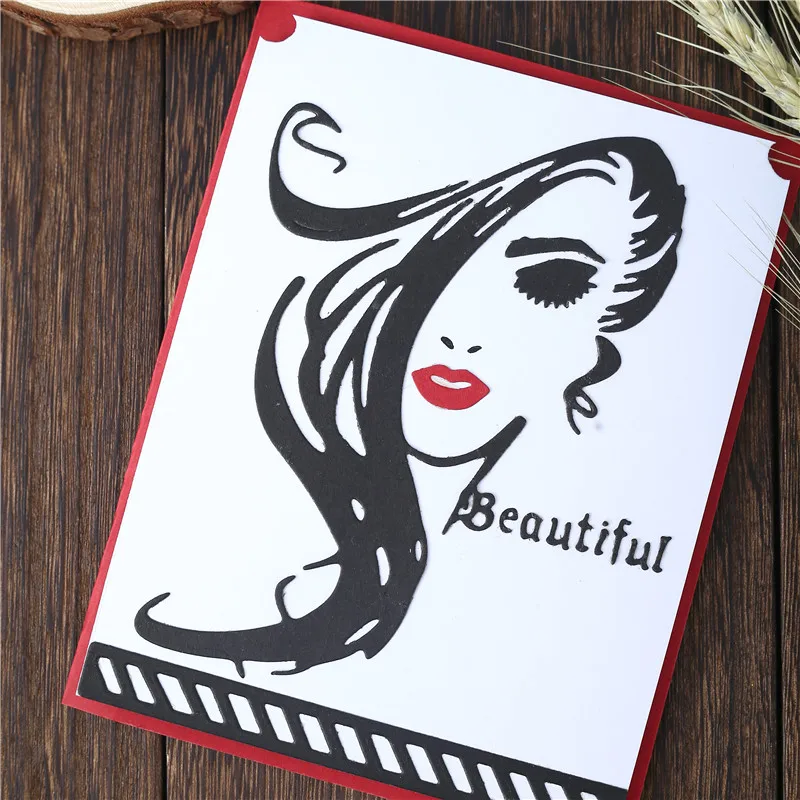 YaMinSanNiO металлические режущие штампы для девочек красивые длинные волосы