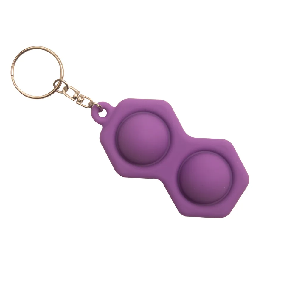 

Stress Relief Fidget Toy Simple Dimple Push It Bubbles Hexagon Small Keyring Pendant Autism Special Needs Adult Kids Toys