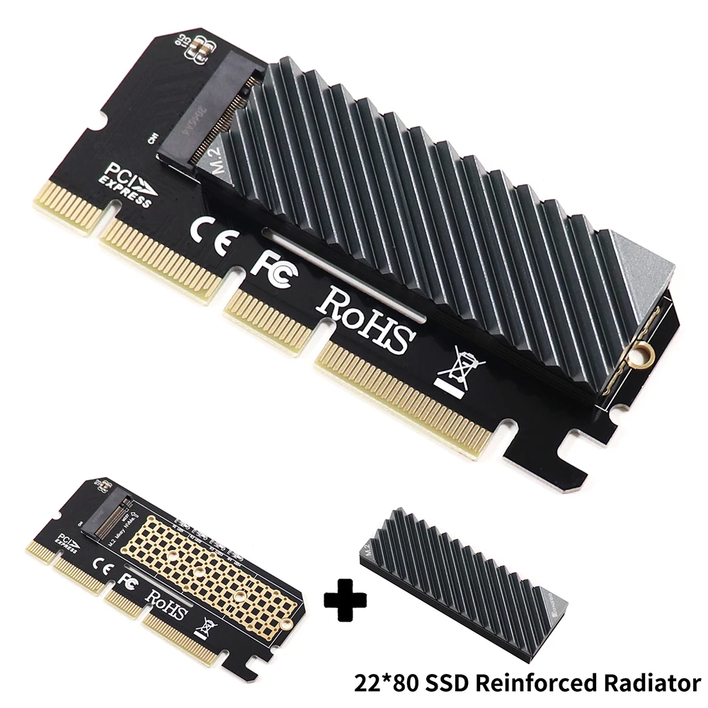 

Adapter M2 NVMe M.2 M Key SSD to PCIe PCI-e 3.0 Converter Adapter Card Add On Cards For 2230 2242 2260 2280 Support X4 X8 X16