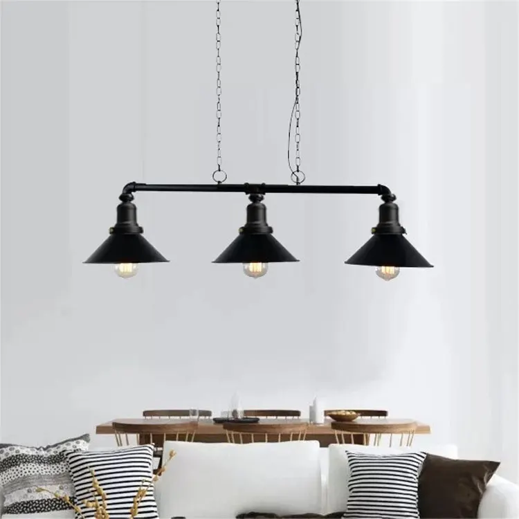 

Vintage Loft American Industrial Wind Lights Restaurant Cafe Bar Club Office Water Pipe Chandelier Bar Counter Commercial Lamps