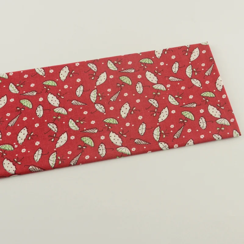 Хлопчатобумажная швейная ткань с принтом букшев цветочный дизайн зеленый