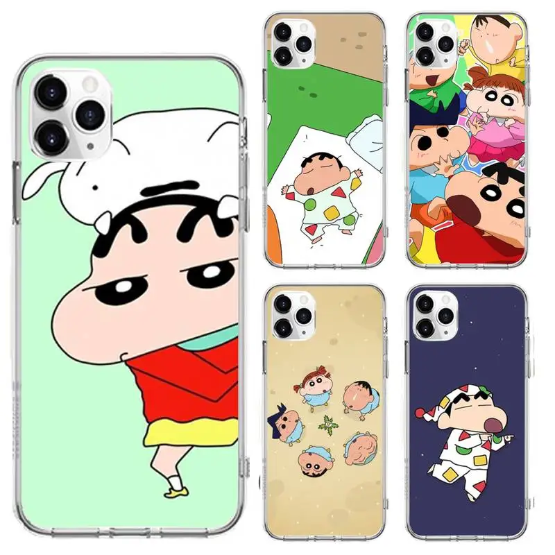 

Cartoon Crayons Shin cute Chan Phone Case For Clear-Iphone 5 5s se 6 6s 7 8 11 12 X Xs Xr Pro Plus Max Mini Cover
