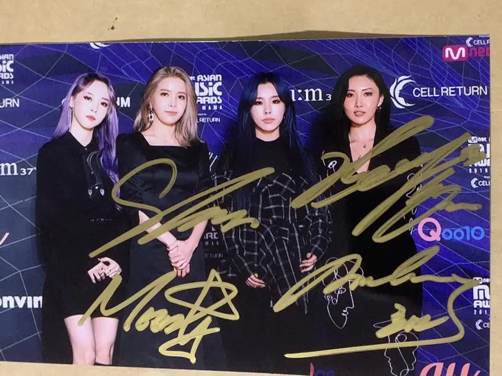 Фотография 4*6 вручную с автографом MAMAMOO церемония награждения 1219A | Дом и сад