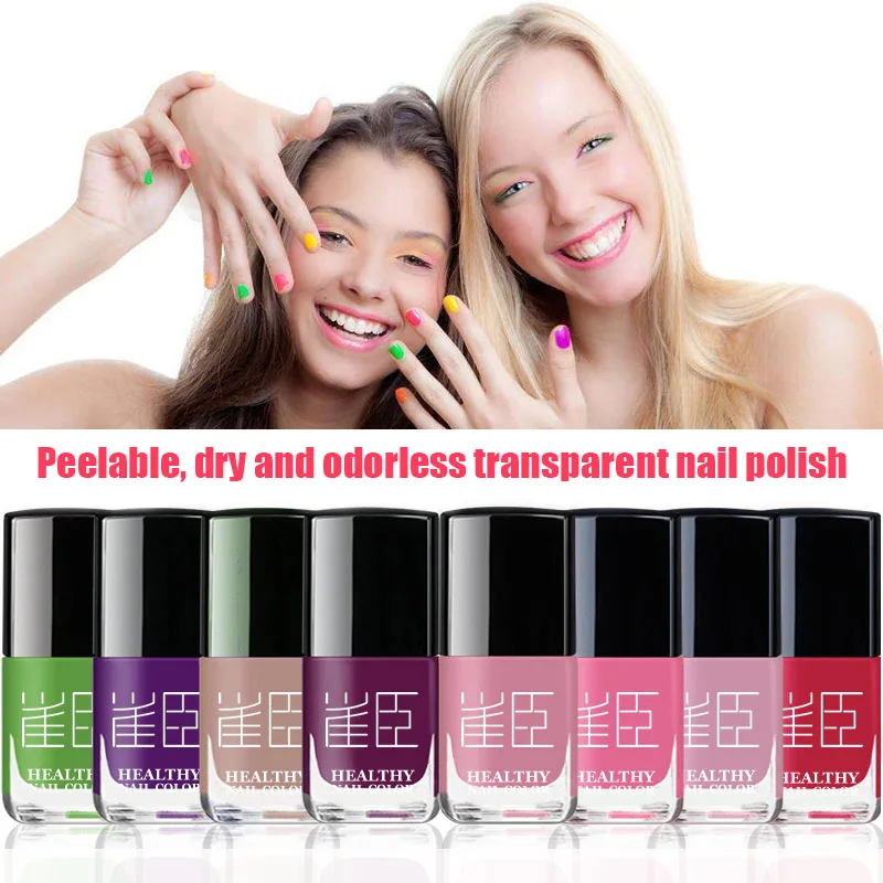 Лак для ногтей Peelable 2 шт. нетоксичный экологически чистый безопасный