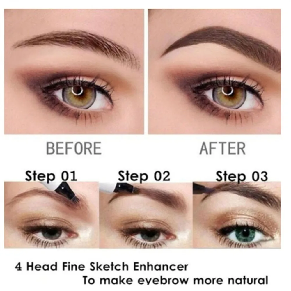 

3D Microblading Eyebrow Pen Waterproof Fork Tip Eyebrow Tattoo Pencil Long Lasting Professional Fine Sketch Liquid Eye Brow Pen