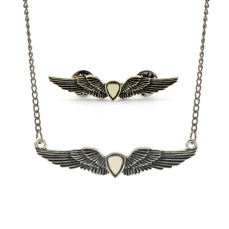 Ожерелье с подвеской последний из нас в виде крыла ангела Элли популярный значок