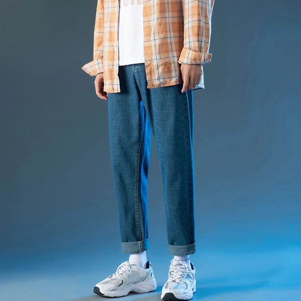 Straight Pants Men's Fashion Solid Color Casual Pants Men Streetwear Loose Japanese Trousers Mens