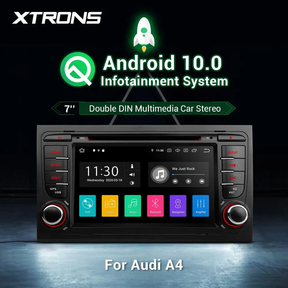 Автомобильный радиоприемник XTRONS DVD плеер на Android 10 0 с 7 &quotэкраном для Audi A4 S4 RS4 2002