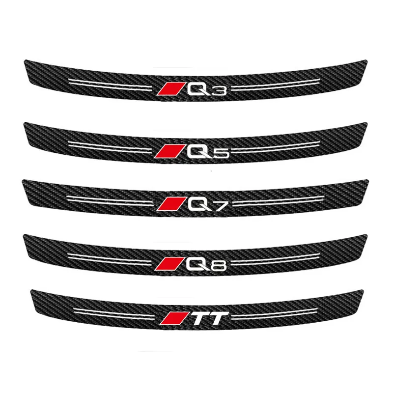 Защитная пластина для багажника автомобиля наклейки из углеродного волокна Audi A4