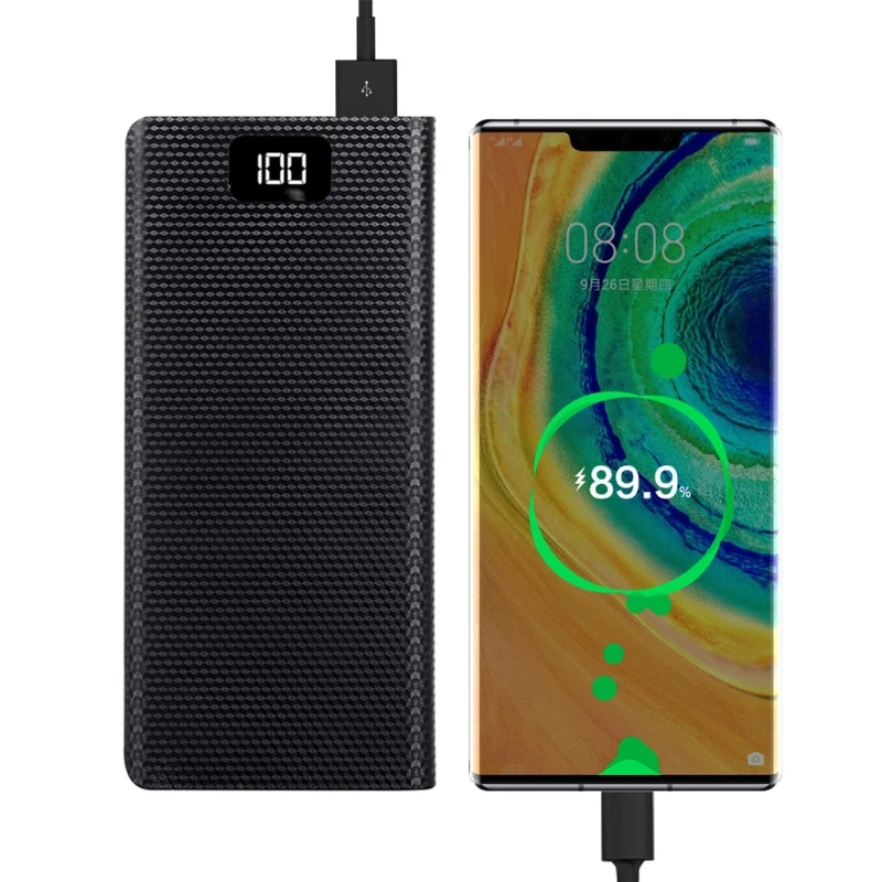 Защитный чехол для внешнего аккумулятора 8x18650 с двумя USB и ЖК дисплеем