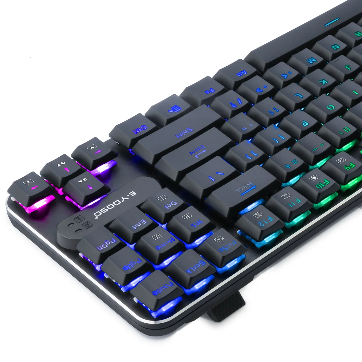 huo ji e yooso z 66 low profile tkl mechanical keyboard linear red switch rgb led backlit 87 keys anti ghosting wired keyboard free global shipping