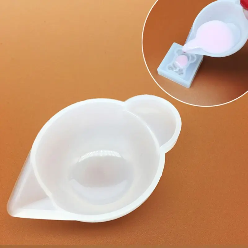 Прозрачные многоразовые силиконовые мерные чашки смешивающая жидкость для