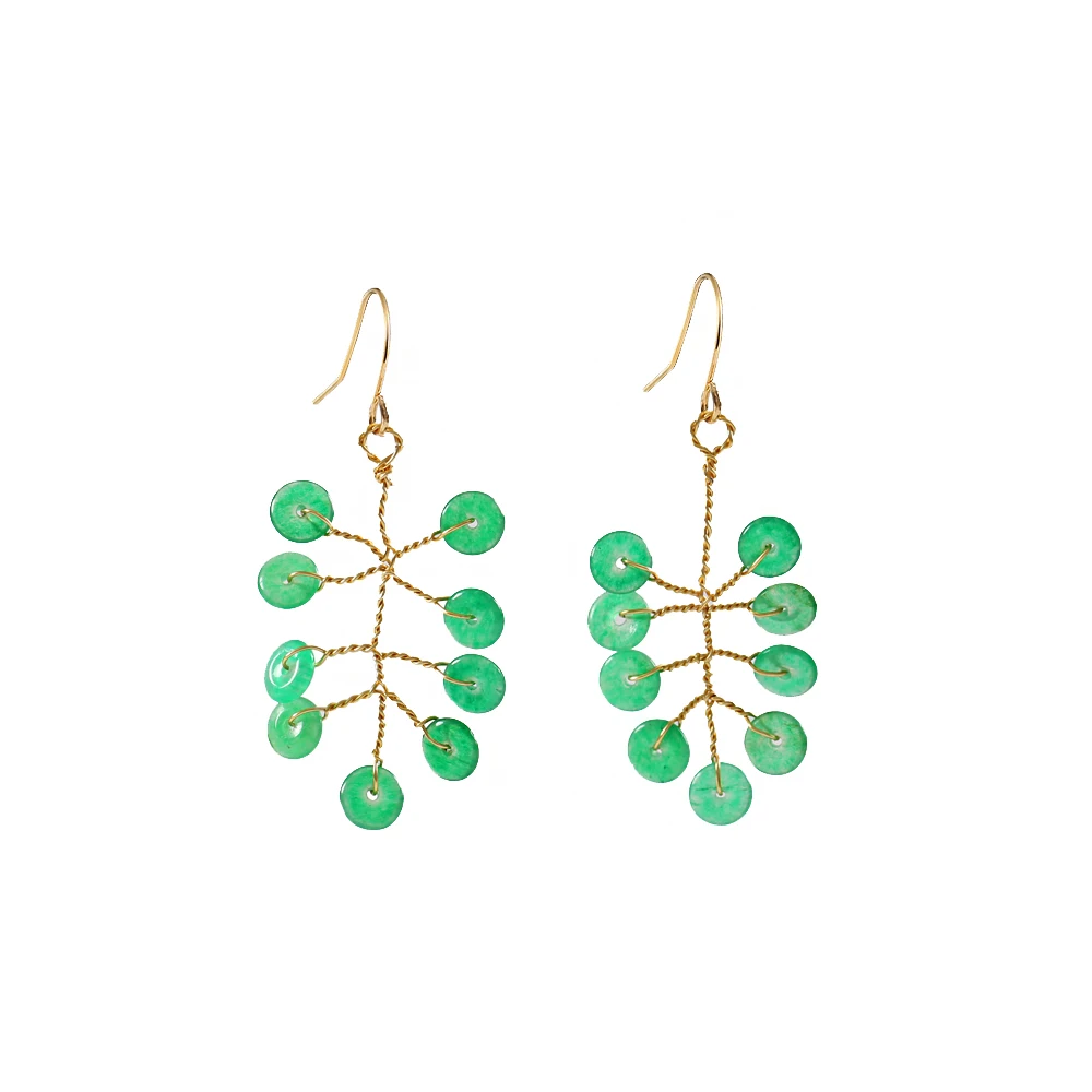 

Женские серьги ручной работы из медного сплава