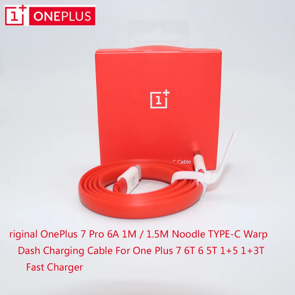 Оригинальный зарядный кабель Oneplus 6T для приборной панели Usb 3. 0 Type C Красный usb