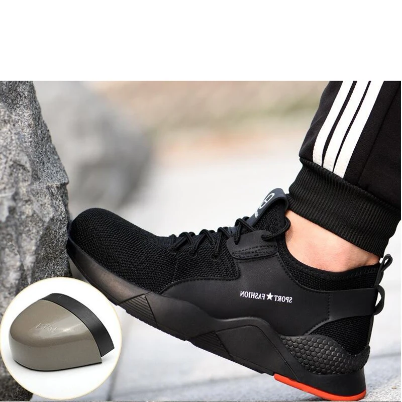 

S3 Level Men's Steel Toe Work Safety Shoes Casual Breathable Outdoor Sneakers Puncture Proof Boots Comfortable Industrial Shoes