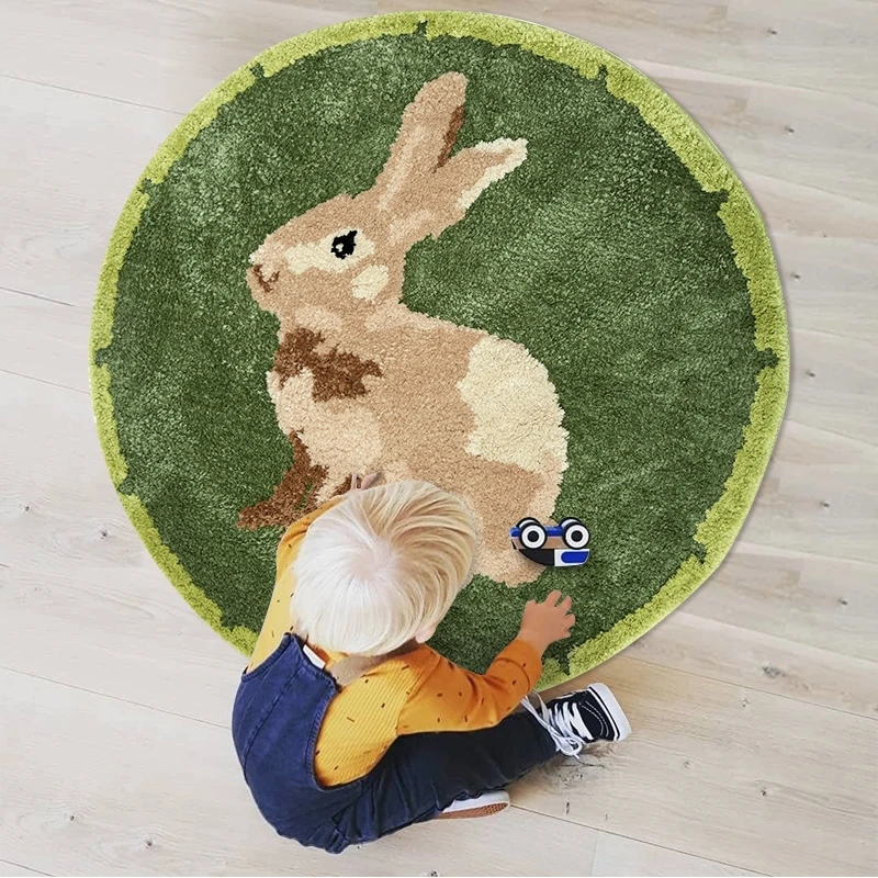 Напольный коврик из полиэстера с круглым 3D рисунком толщиной 2 см для палатки