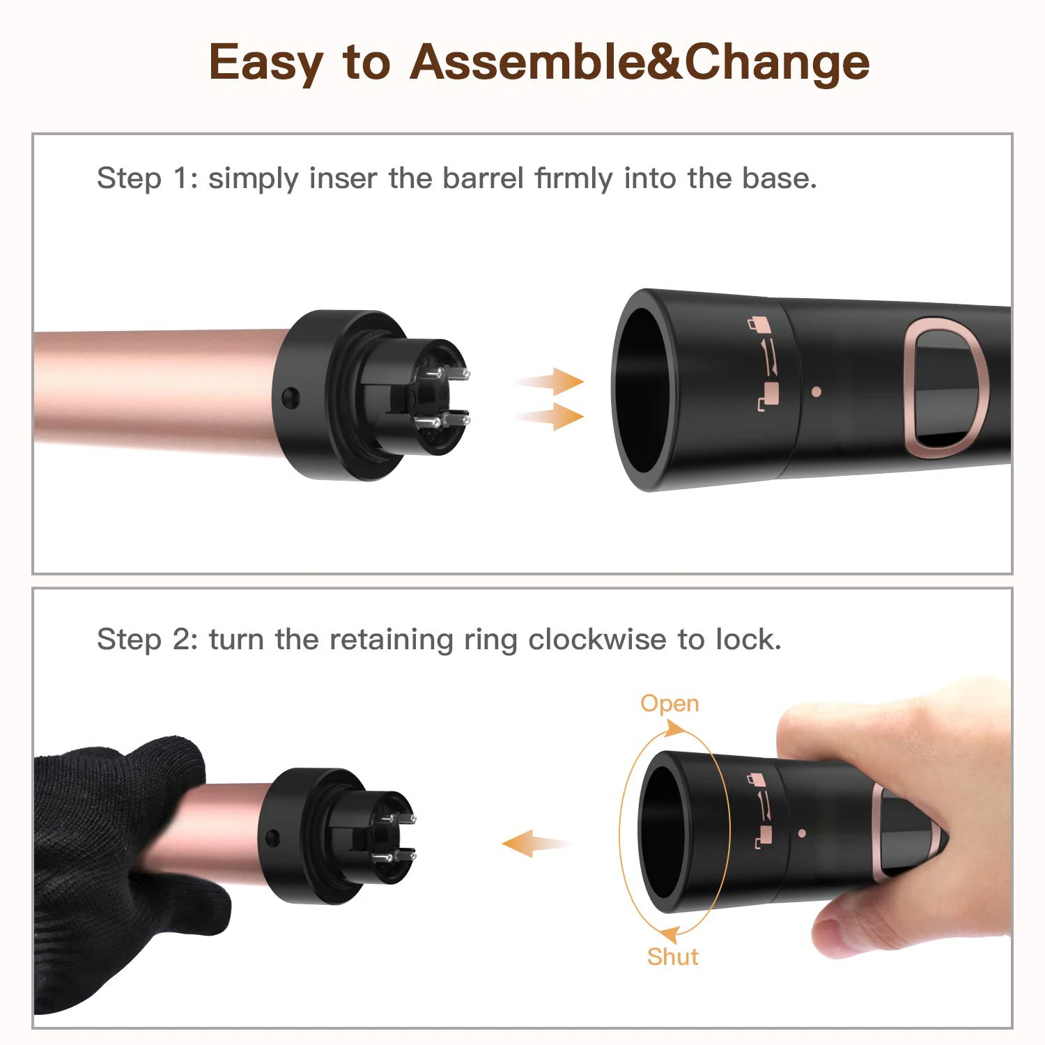 Набор для завивки волос 5 в 1 щипцы со сменными керамическими валиками ЖК дисплеем