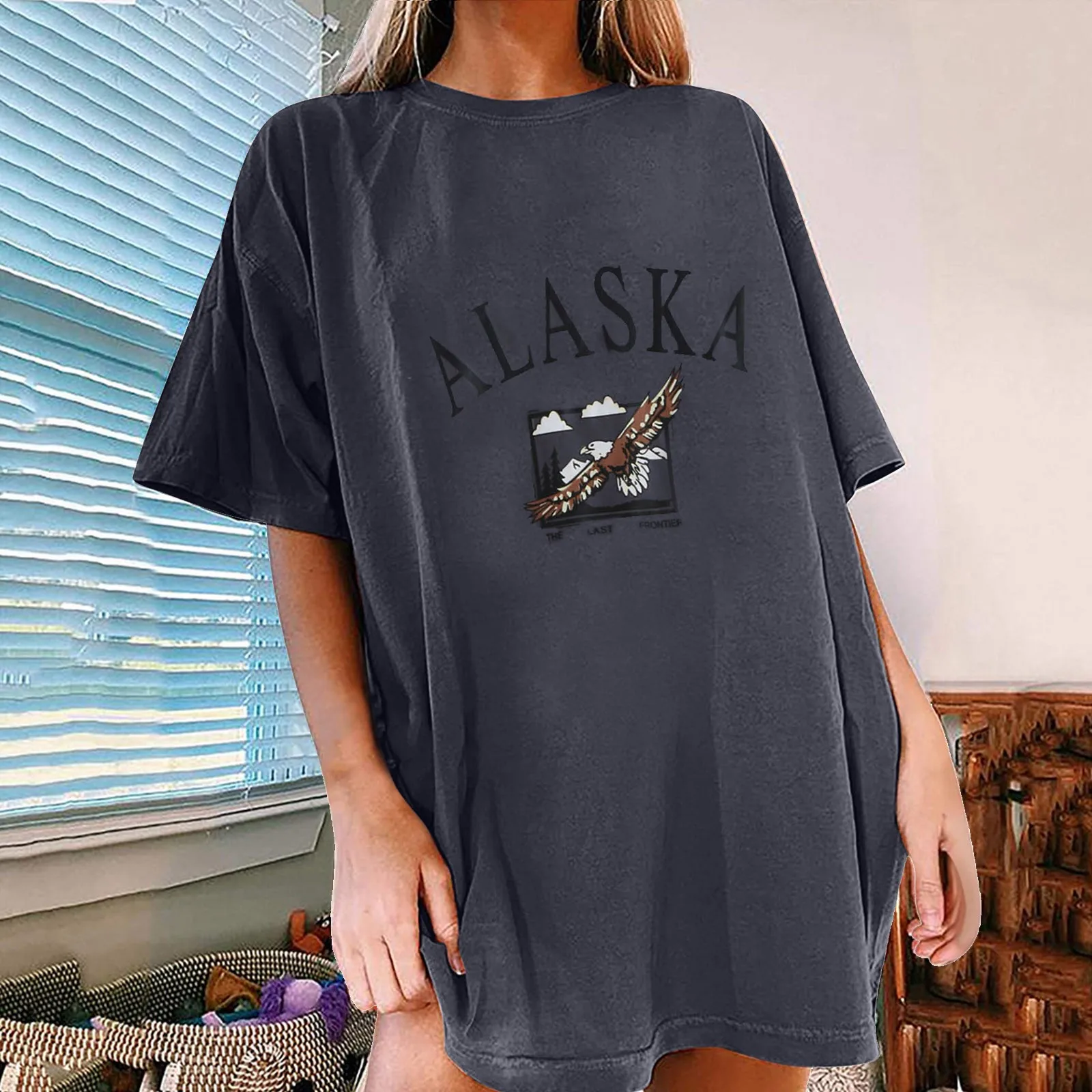 

Women's Vintage Print T Shirts Oversized Tshirts For Ladies Casual Loose Short Sleeve Tops Harajuku Short Sleeve Tee Shirts 2022