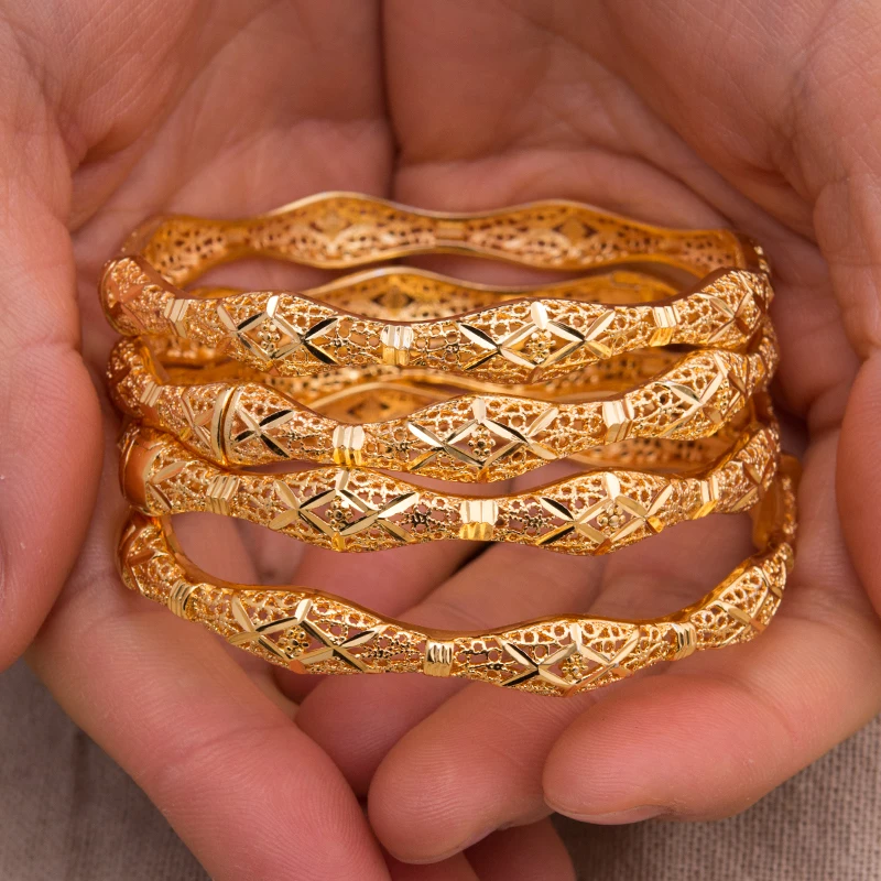 4 шт. женские браслеты манжеты золотого цвета|Браслеты| |