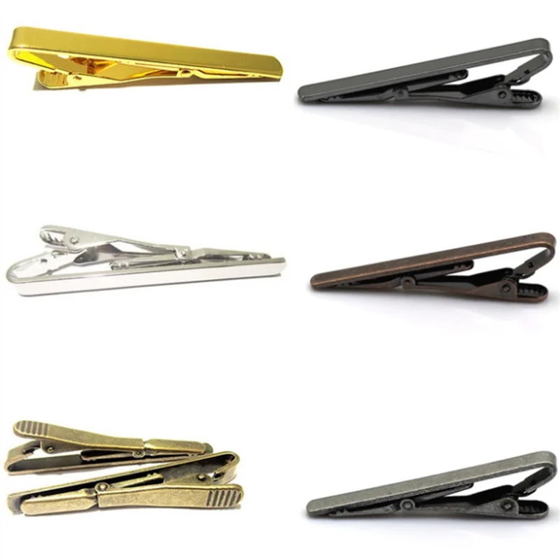 Мужской металлический Серебряный Золотой простой галстук застежка зажим