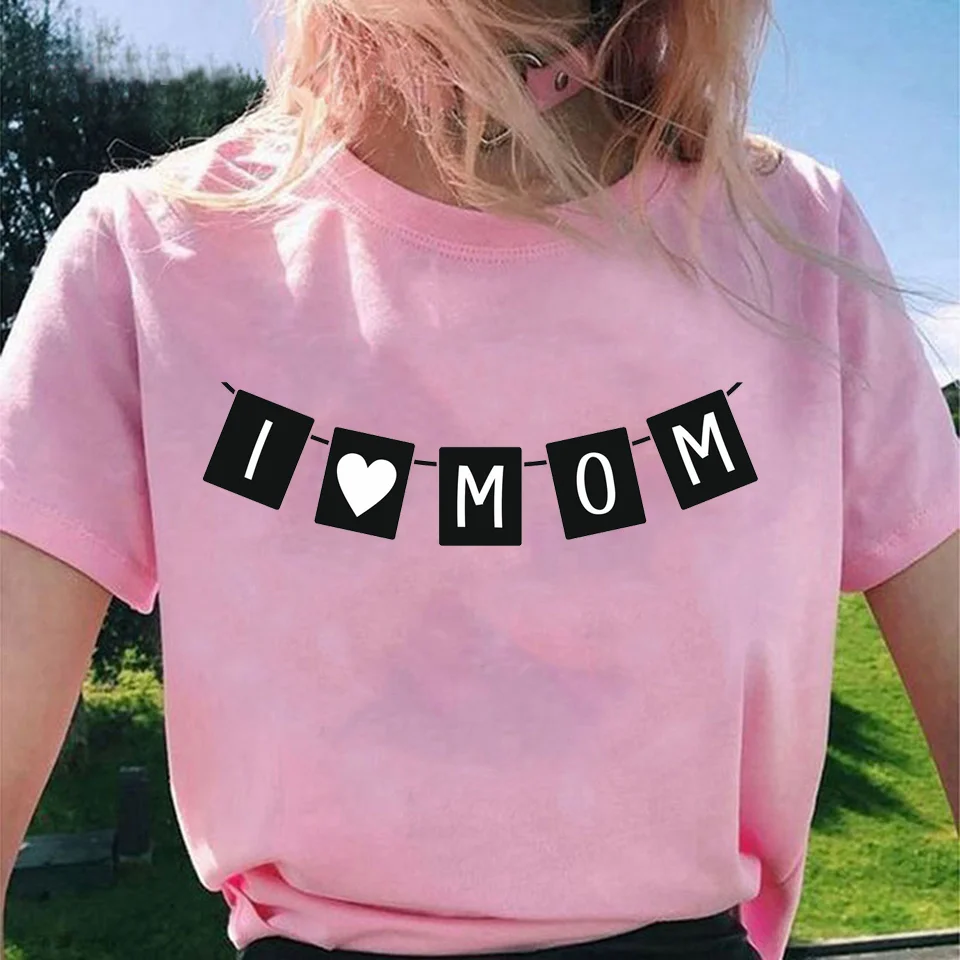 

HAPPY MOTHER'S DAY Letters Print Women Tshirt Casual Funny T Shirt for Lady Girl Top Tee Funny T Shirt Women 90s Streetwear
