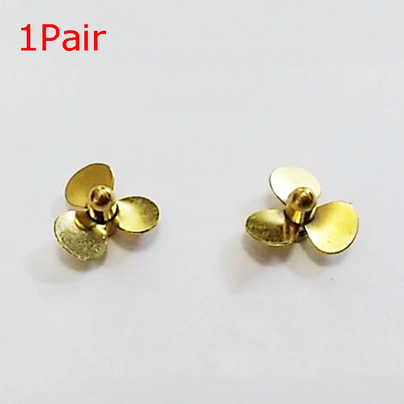 

1pair/lot Outer Dia 16mm Copper Prop CW CCW Propeller Hole 2mm Propellers 3-blades Paddle For RC Boat DIY Model Spare Parts