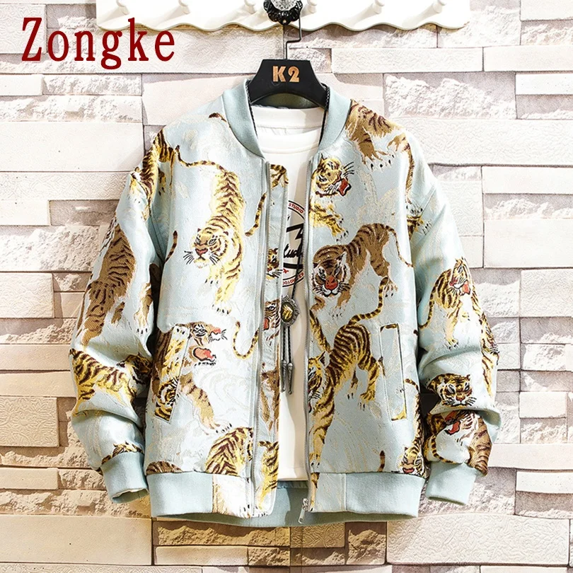 

Zongke Embroidery Coat Men Jacket Winter Jacket Men Clothing Korean Style Bomber Jackets For Men Fashion Clothes 5XL 2021