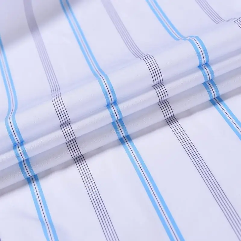 

Men's Long Sleeve Casual Vertical Striped Dress Shirt Pocket-less Design Comfortable Cotton Standard-fit Button Down Shirts