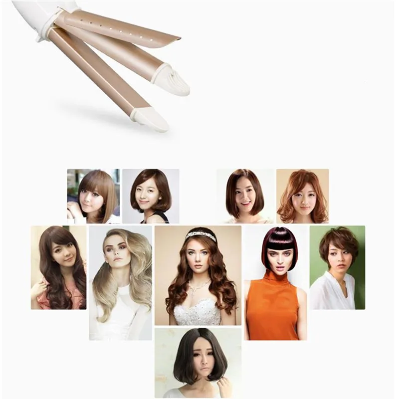 

3 In 1 Triple Hair Curling Iron Hair Straightener Multifunction Heated Roller Professional Hair Care Styling Tools 20#824