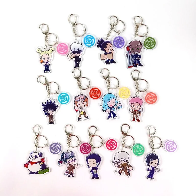 

Keychain Man Jujutsu Kaisen Key Chain Women Acrylic Key Holder Couples Keyring Party Key Ring Itadori Yuji Pendant Porte Clef