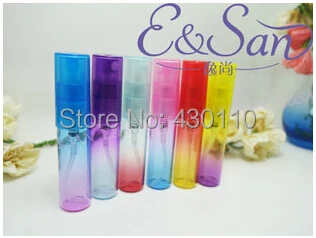 

LP05B-5ml color gradient glass tubing with plastic spray perfume sample bottle 50pcs/lot