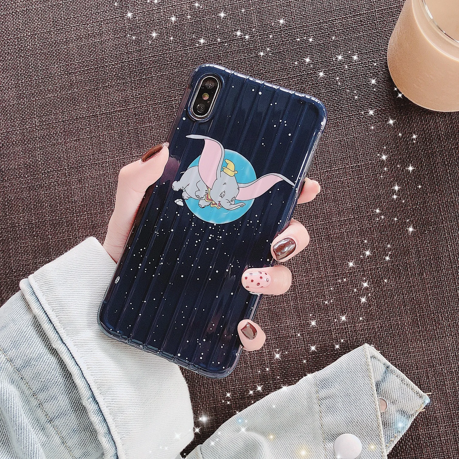 Новый чехол для мобильного телефона Dumbo surface iphone MAX XR X 6 6s 7 8 Plus starry sky small fly elephant