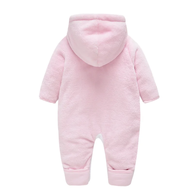 

2019 Winter Newborn Infant Baby Girls Rompers Long Sleeve Cotton Velvet Romper Kids Button Jumpsuit Clothes Thick Cartoon Outfit